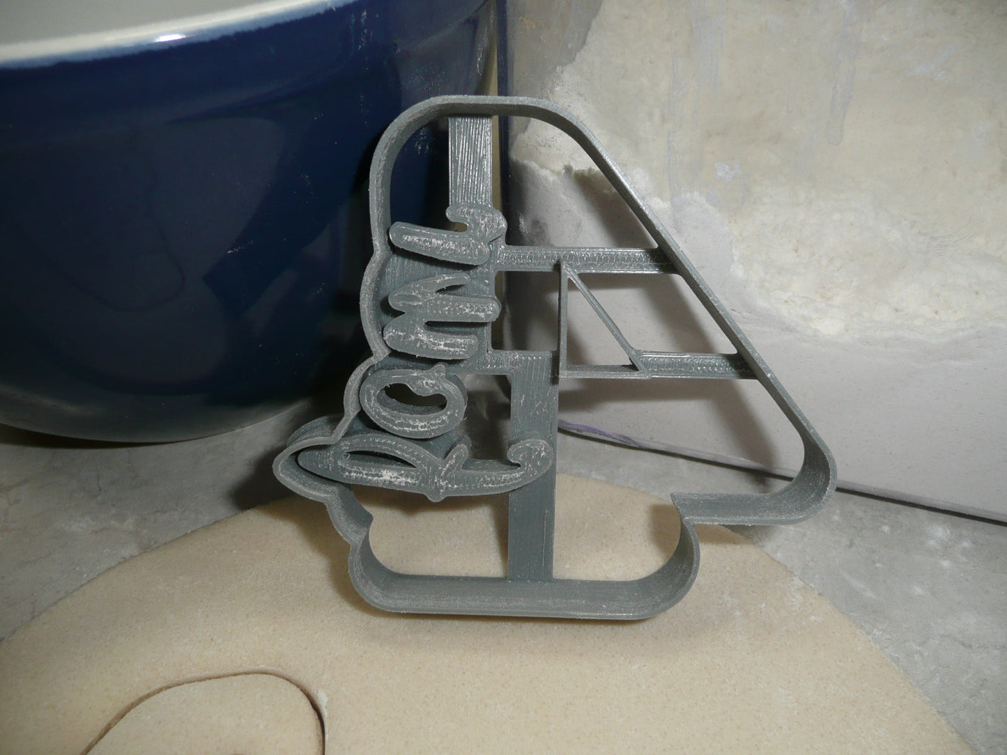 Number 4 With Word On Side Detailed Cookie Cutter Made In USA PR5044