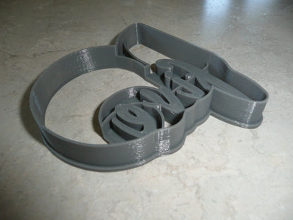 Number 5 With Word On Side Detailed Cookie Cutter Made In USA PR5045