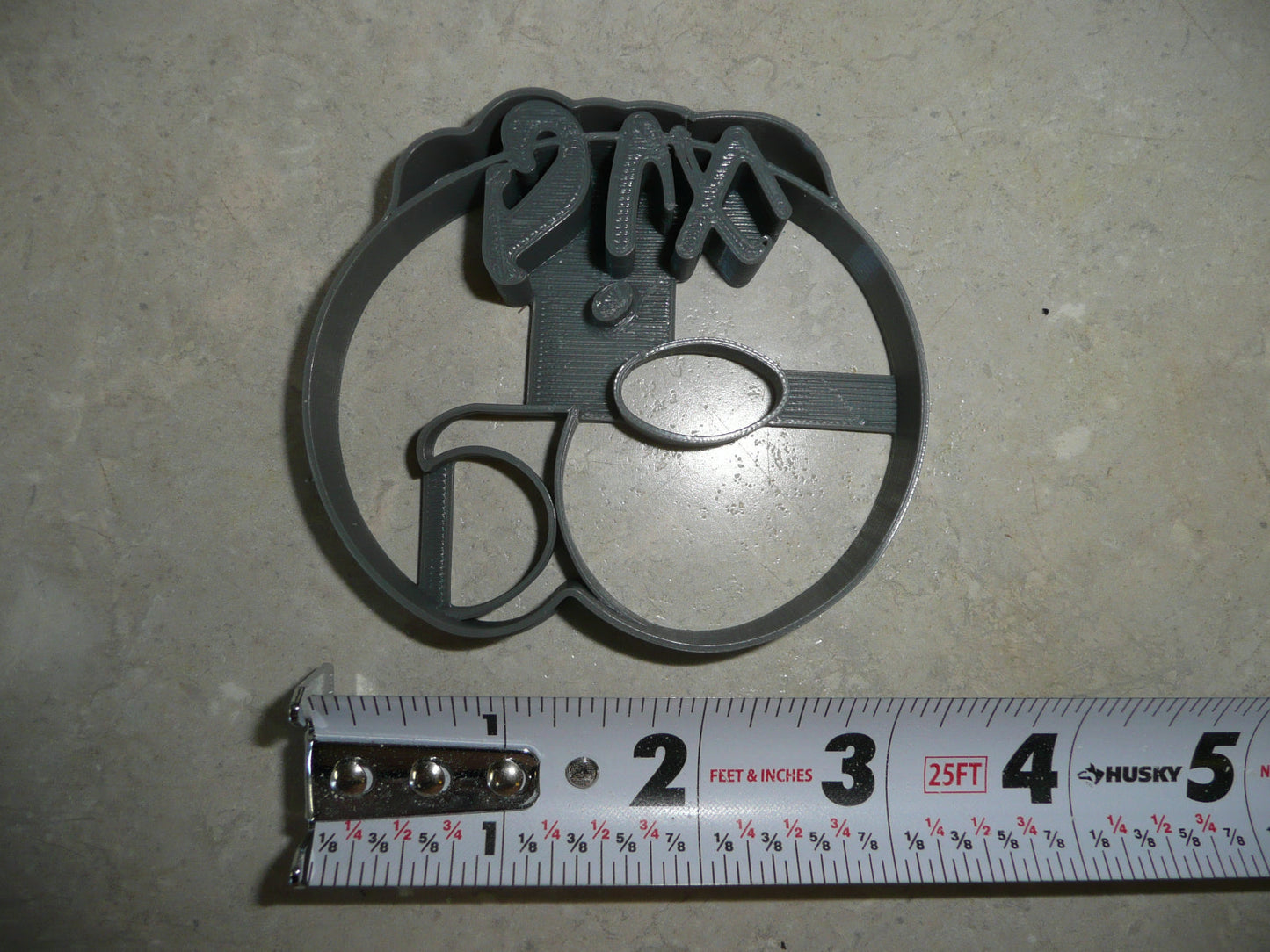 Number 6 With Word On Side Detailed Cookie Cutter Made In USA PR5046