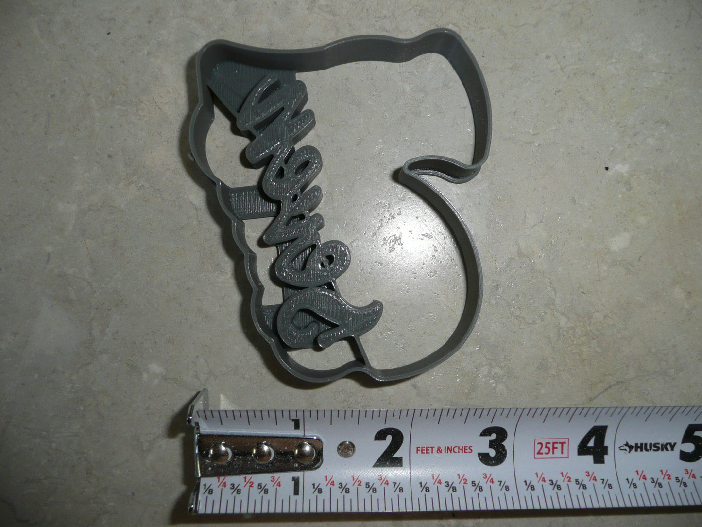 Number 7 With Word On Side Detailed Cookie Cutter Made In USA PR5047