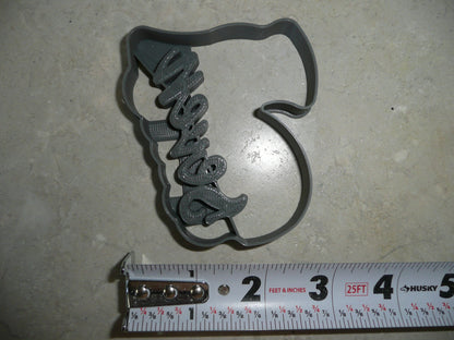 Number 7 With Word On Side Detailed Cookie Cutter Made In USA PR5047