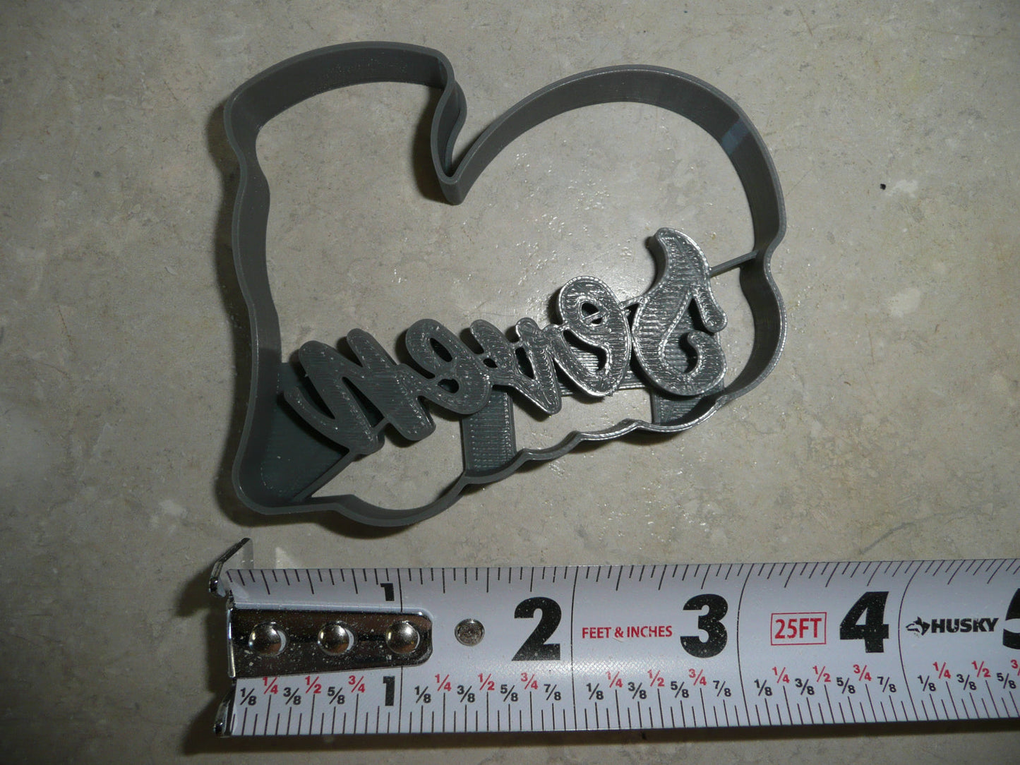 Number 7 With Word On Side Detailed Cookie Cutter Made In USA PR5047