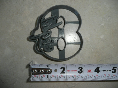 Number 8 With Word On Side Detailed Cookie Cutter Made In USA PR5048