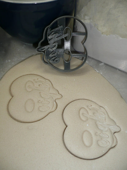 Number 8 With Word On Side Detailed Cookie Cutter Made In USA PR5048