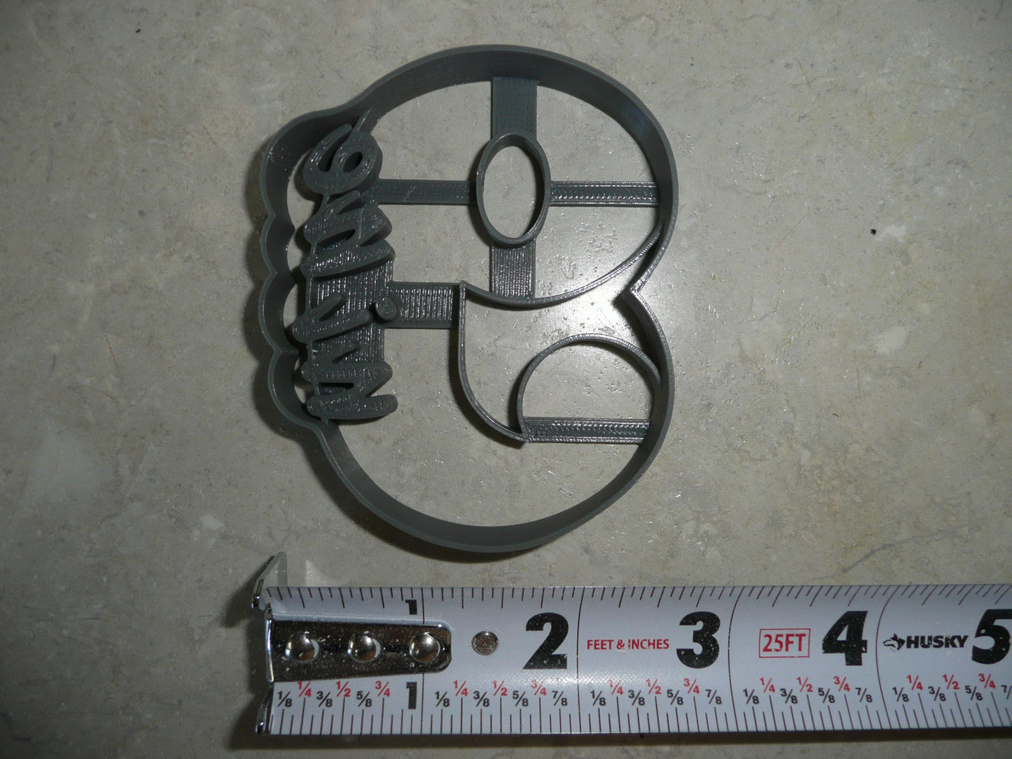 Number 9 With Word On Side Detailed Cookie Cutter Made In USA PR5049