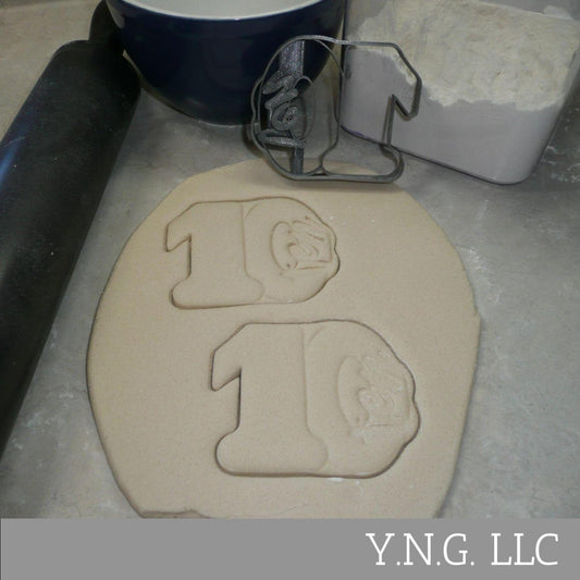 Number 10 With Word On Side Detailed Cookie Cutter Made In USA PR5050