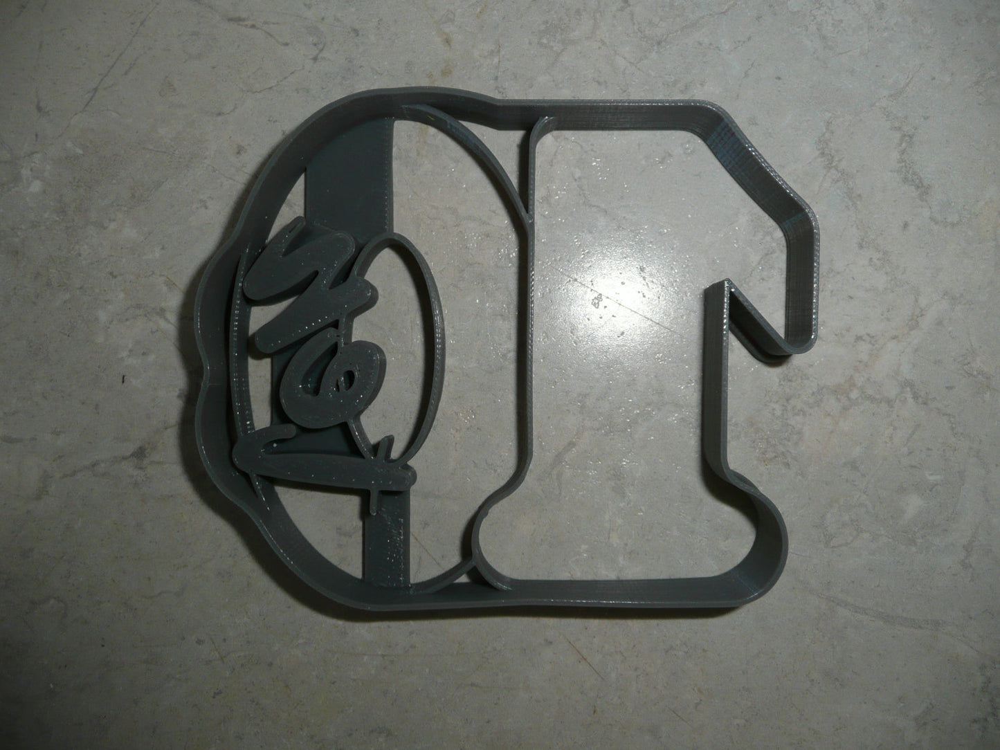 Number 10 With Word On Side Detailed Cookie Cutter Made In USA PR5050