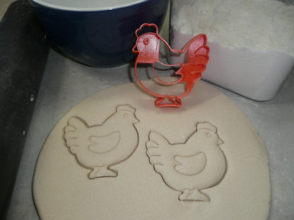 Chicken Hen Full Body Side View Cookie Cutter Made In USA PR5053