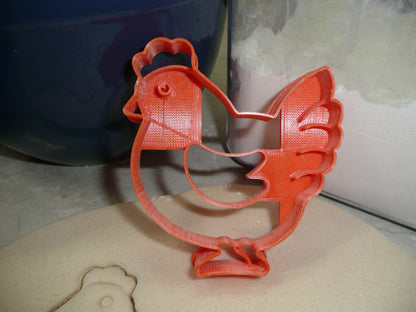 Chicken Hen Full Body Side View Cookie Cutter Made In USA PR5053