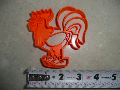 Rooster Chicken Full Body Side View Cookie Cutter Made In USA PR5054