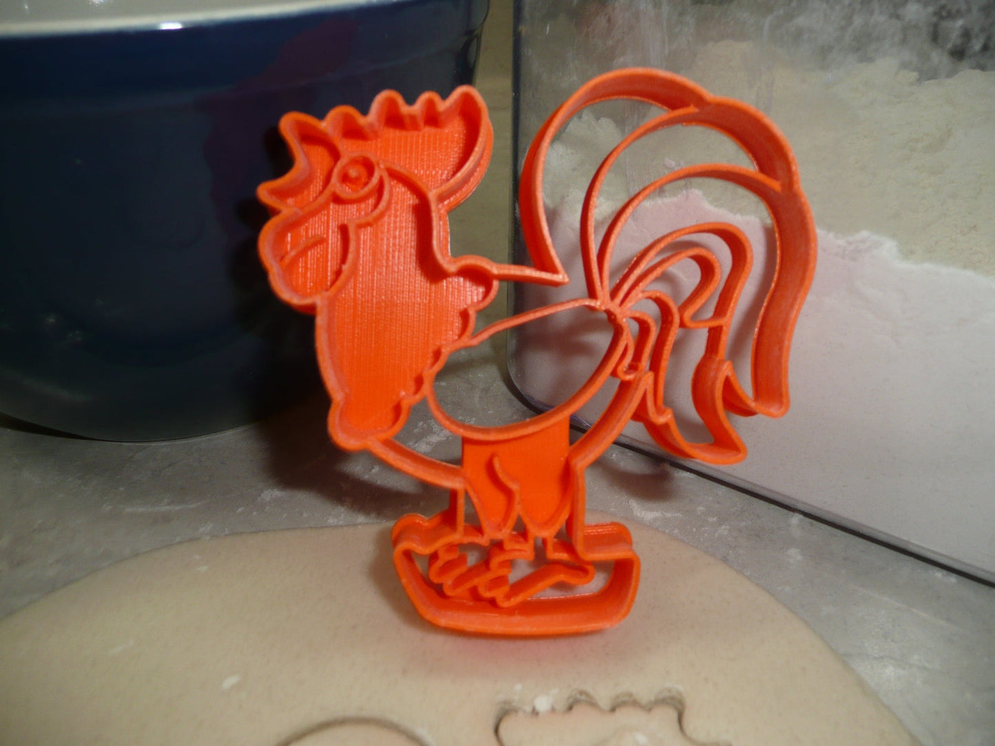 Rooster Chicken Full Body Side View Cookie Cutter Made In USA PR5054