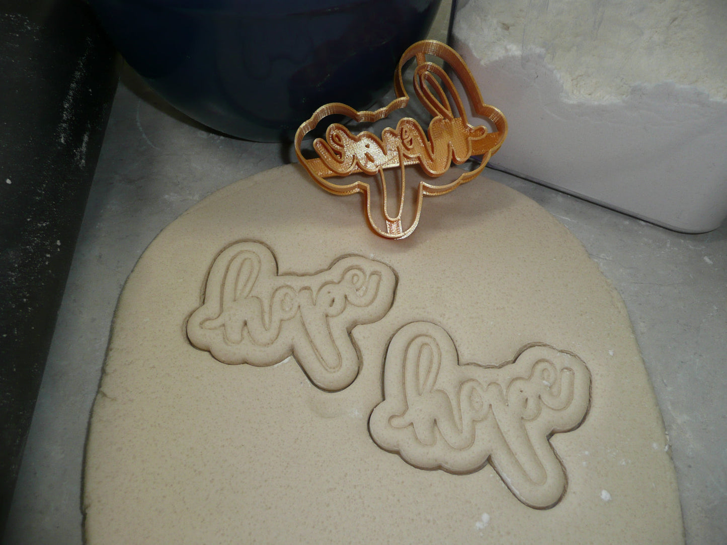 Hope Word Cursive Letters Detailed Cookie Cutter Made In USA PR5055