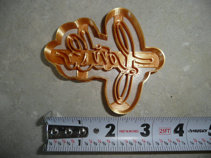 Faith Word Cursive Letters Detailed Cookie Cutter Made In USA PR5056