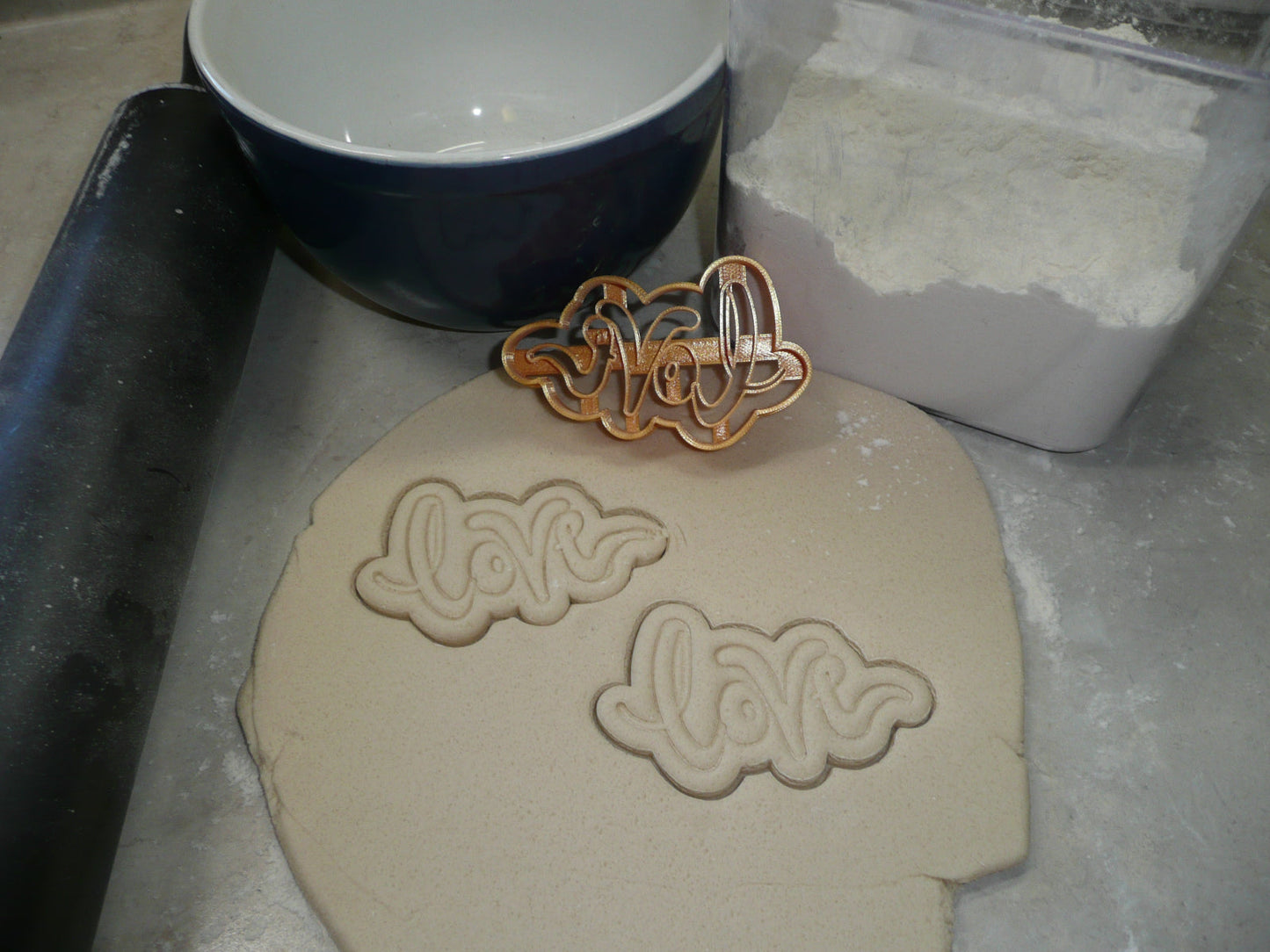 Love Word Cursive Letters Detailed Cookie Cutter Made In USA PR5057