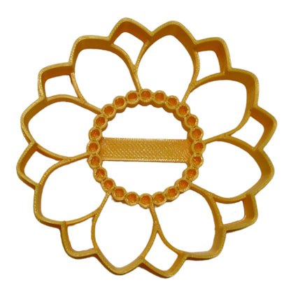 Sunflower Large Size Detailed Flower Cookie Cutter Made In USA PR5058