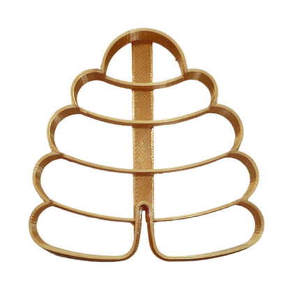 6x Beehive Front Facing Fondant Cutter Cupcake Topper 1.75 IN USA FD5062