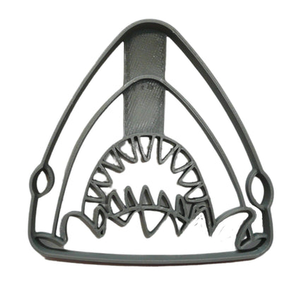 Shark Head Bite Detailed Face Teeth Cookie Cutter Made In USA PR5064