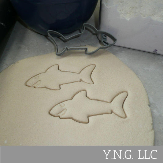 Swimming Shark Detailed Face Teeth Cookie Cutter Made In USA PR5065