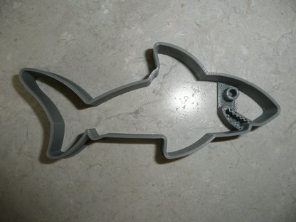 Swimming Shark Detailed Face Teeth Cookie Cutter Made In USA PR5065