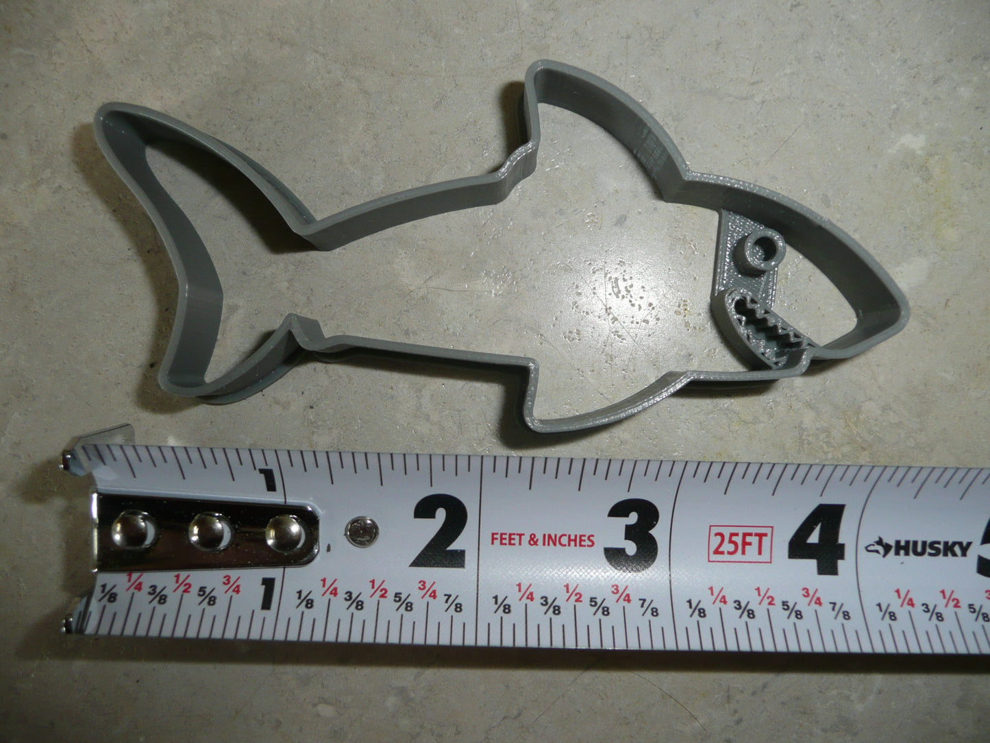 Swimming Shark Detailed Face Teeth Cookie Cutter Made In USA PR5065