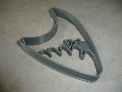 Shark Fin Shape Detailed Surf Waves Cookie Cutter Made In USA PR5066