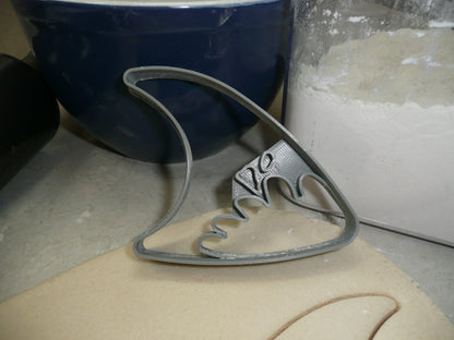 Shark Fin Shape Detailed Surf Waves Cookie Cutter Made In USA PR5066