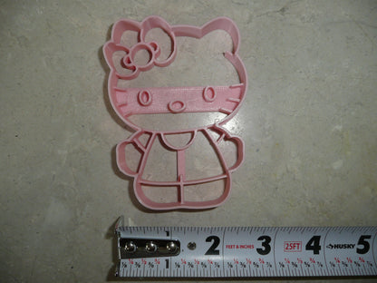 Hello Kitty Standing Cartoon Cat Detailed Cookie Cutter Made In USA PR5070