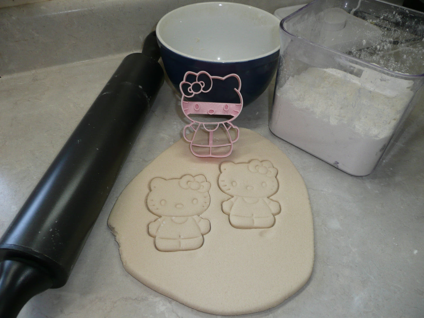 Hello Kitty Standing Cartoon Cat Detailed Cookie Cutter Made In USA PR5070