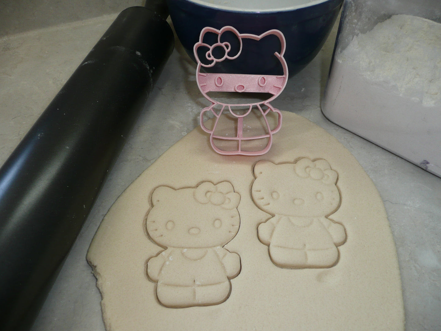 Hello Kitty Standing Cartoon Cat Detailed Cookie Cutter Made In USA PR5070