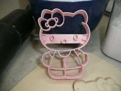 Hello Kitty Standing Cartoon Cat Detailed Cookie Cutter Made In USA PR5070