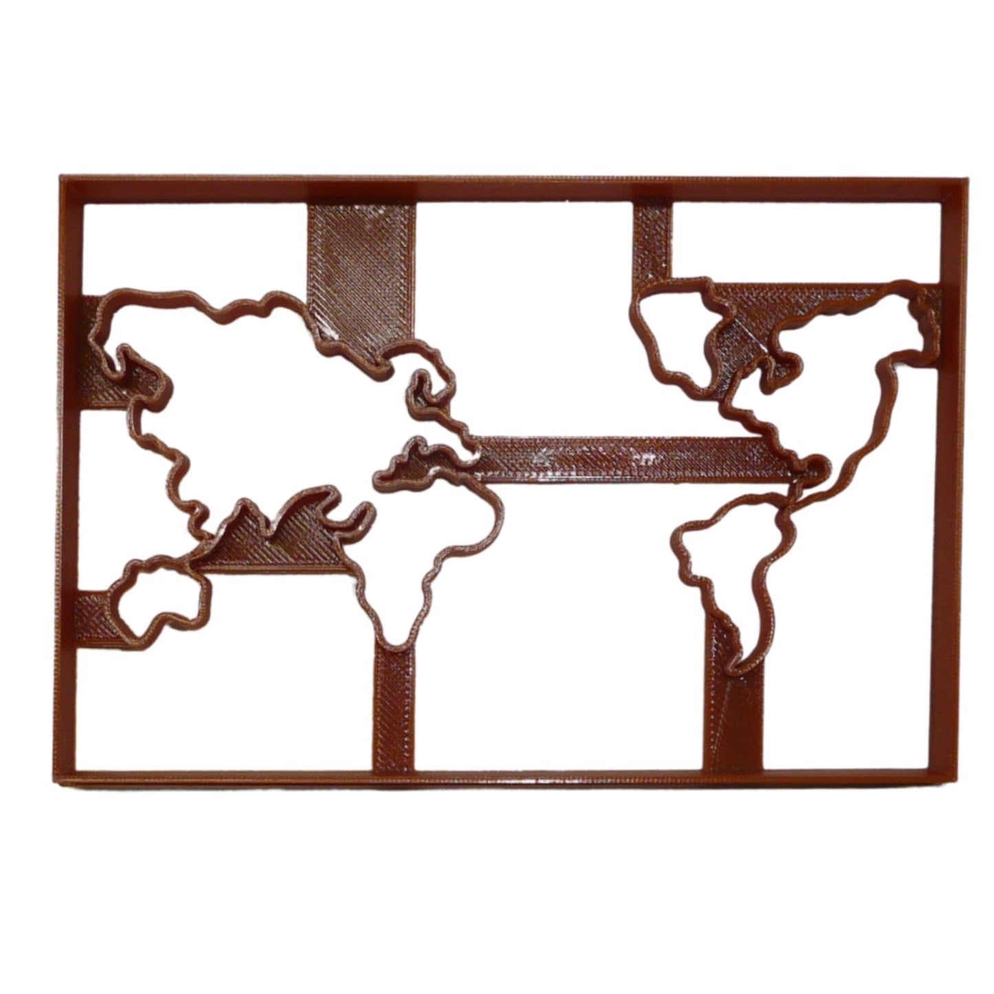 World Map Travel Continents Detailed Cookie Cutter Made In USA PR5077