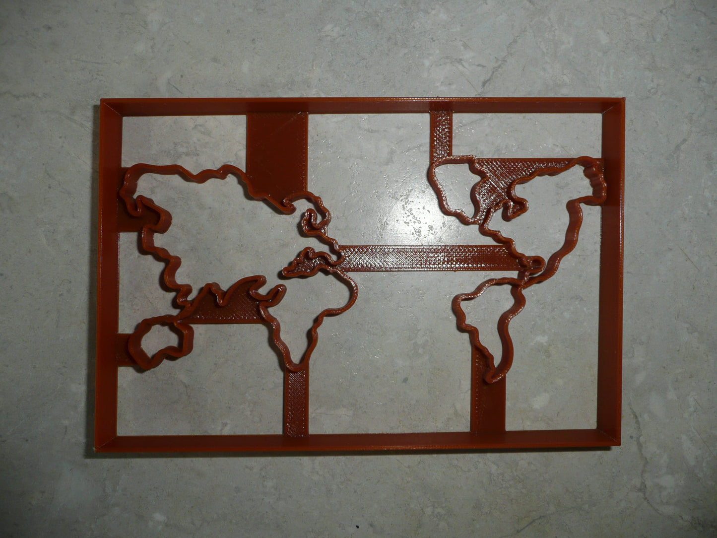 World Map Travel Continents Detailed Cookie Cutter Made In USA PR5077