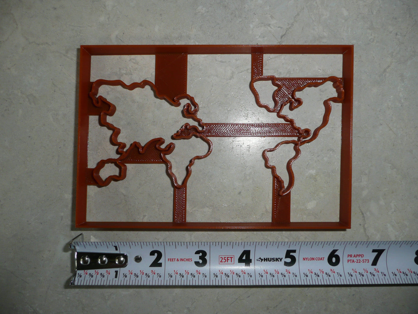 World Map Travel Continents Detailed Cookie Cutter Made In USA PR5077