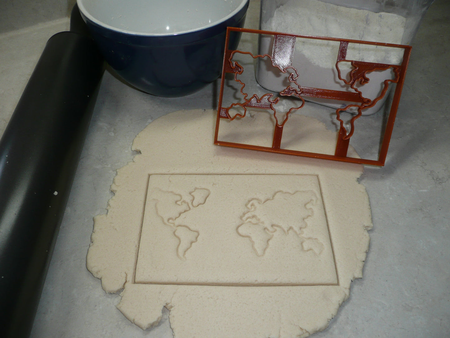 World Map Travel Continents Detailed Cookie Cutter Made In USA PR5077