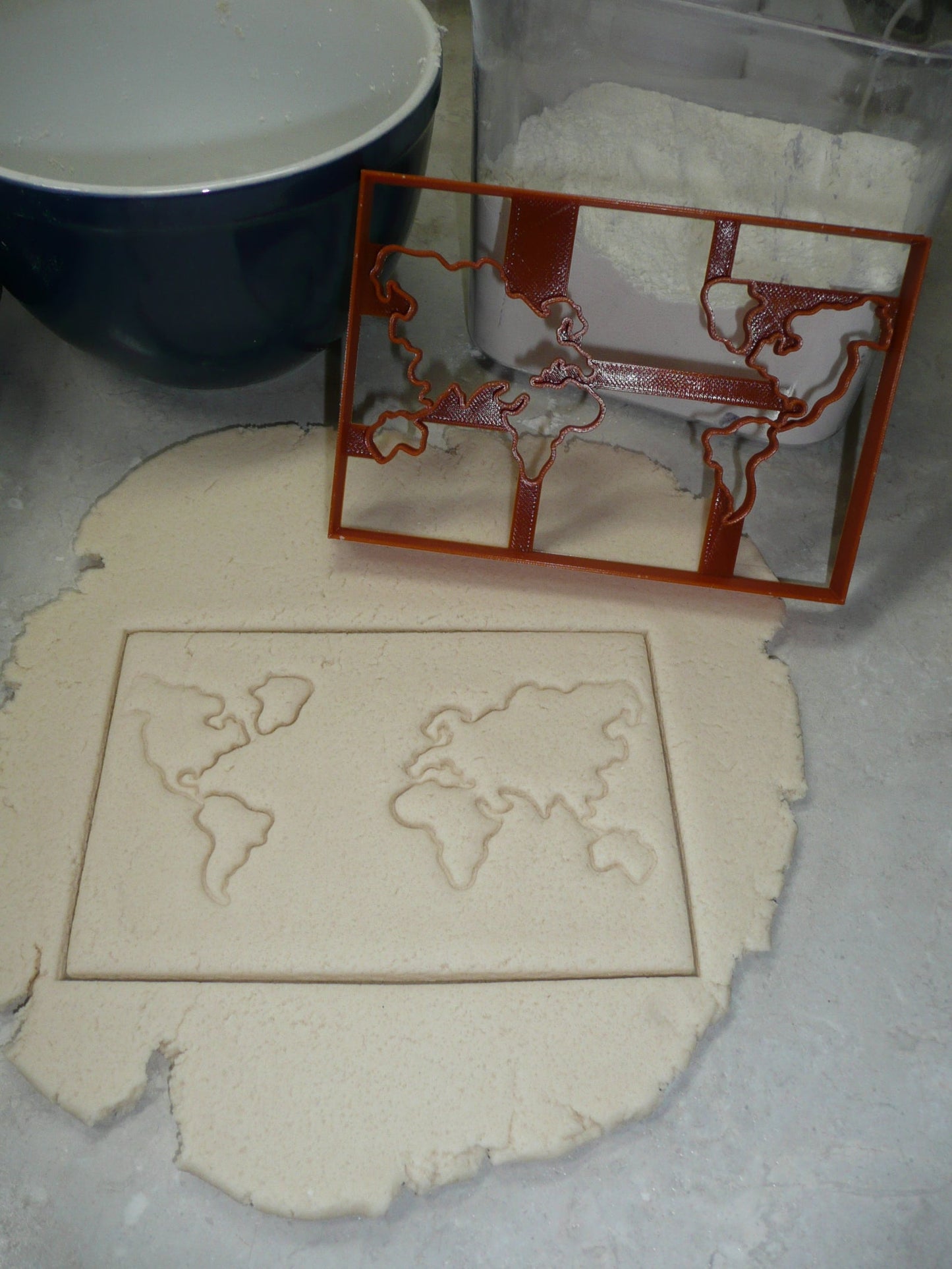 World Map Travel Continents Detailed Cookie Cutter Made In USA PR5077