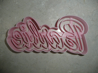 Barbie Word With Edge Outline Movie Theme Cookie Cutter Made In USA PR5078