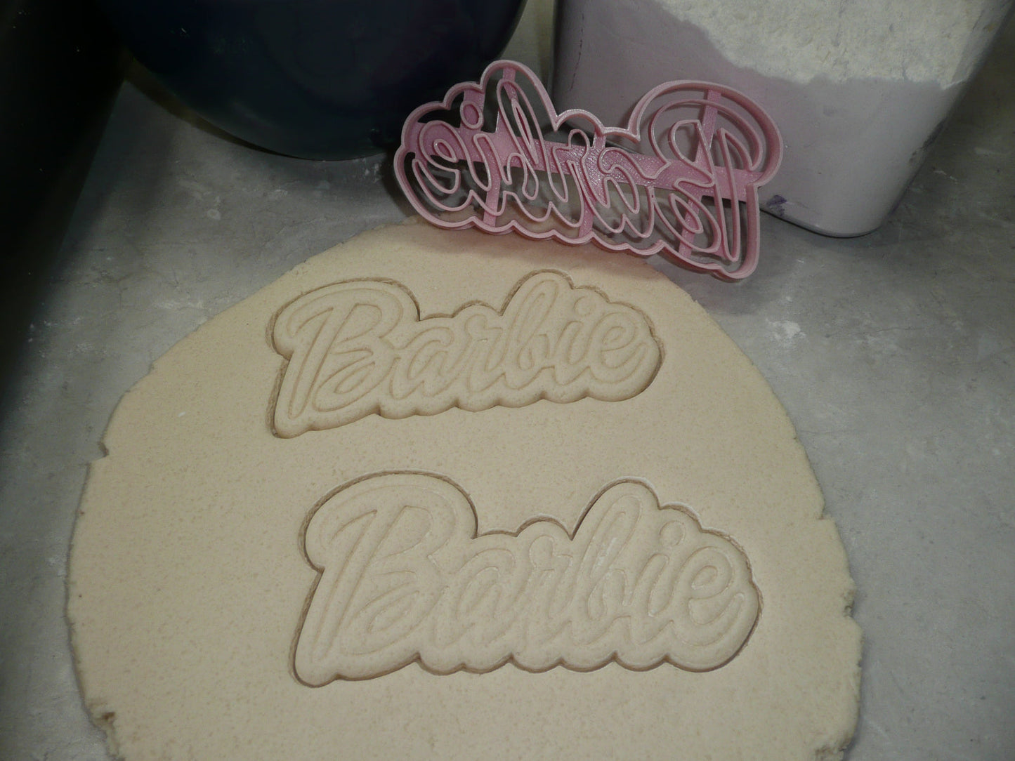 Barbie Word With Edge Outline Movie Theme Cookie Cutter Made In USA PR5078