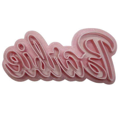 6x Barbie Word Fondant Cutter Cupcake Topper 1.75 IN USA FD5079