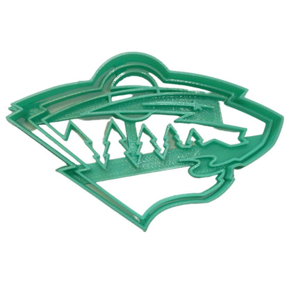 6x Minnesota Wild Ice Fondant Cutter Cupcake Topper 1.75 IN USA FD5088