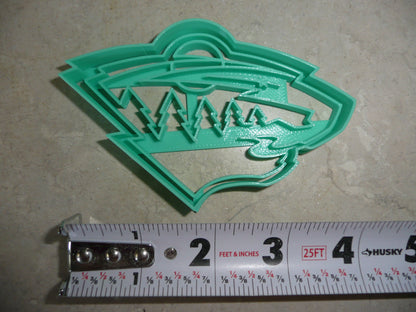 Minnesota Wild Ice Hockey Sports Cookie Cutter Made in USA PR5088