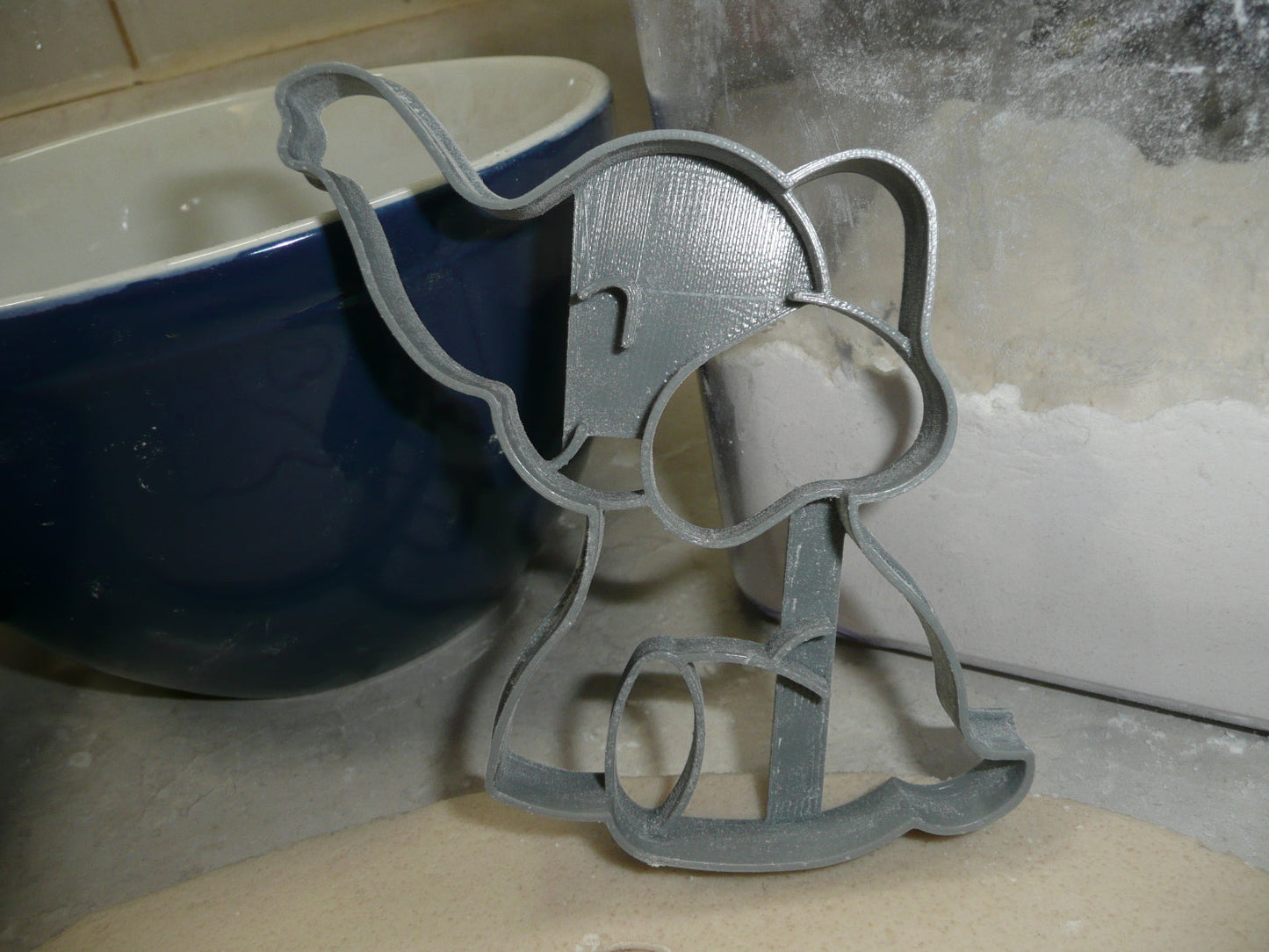 Elephant Sitting Waving Trunk Cookie Cutter Made In USA PR5090