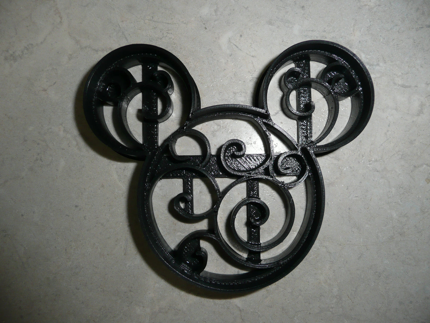 Mickey Head Swirl Design Christmas Cookie Cutter Made In USA PR5114