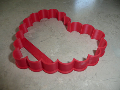 Scalloped Heart Shape Love Frame Cookie Cutter Made In USA PR5131