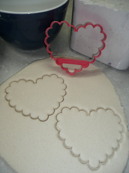 Scalloped Heart Shape Love Frame Cookie Cutter Made In USA PR5131