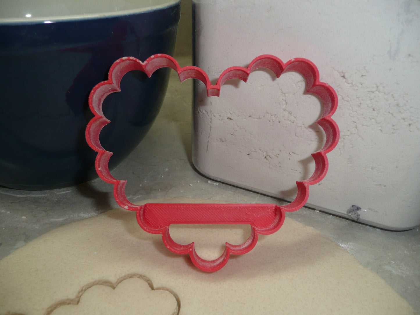 Scalloped Heart Shape Love Frame Cookie Cutter Made In USA PR5131