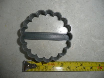 Scalloped Circle Jam Filled Linzer Cookie Cutter Made In USA PR5133