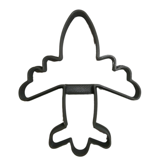 6x Jet Airplane Outline Fondant Cutter Cupcake Topper 1.75 IN USA FD5265