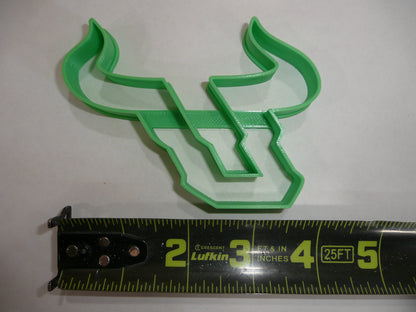 USF Bull Mascot Horns Cookie Cutter Made In USA PR5269