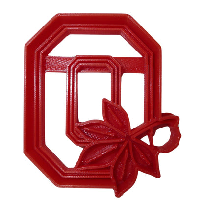 Ohio State O With Buckeye Leaves Cookie Cutter Made in USA PR5271