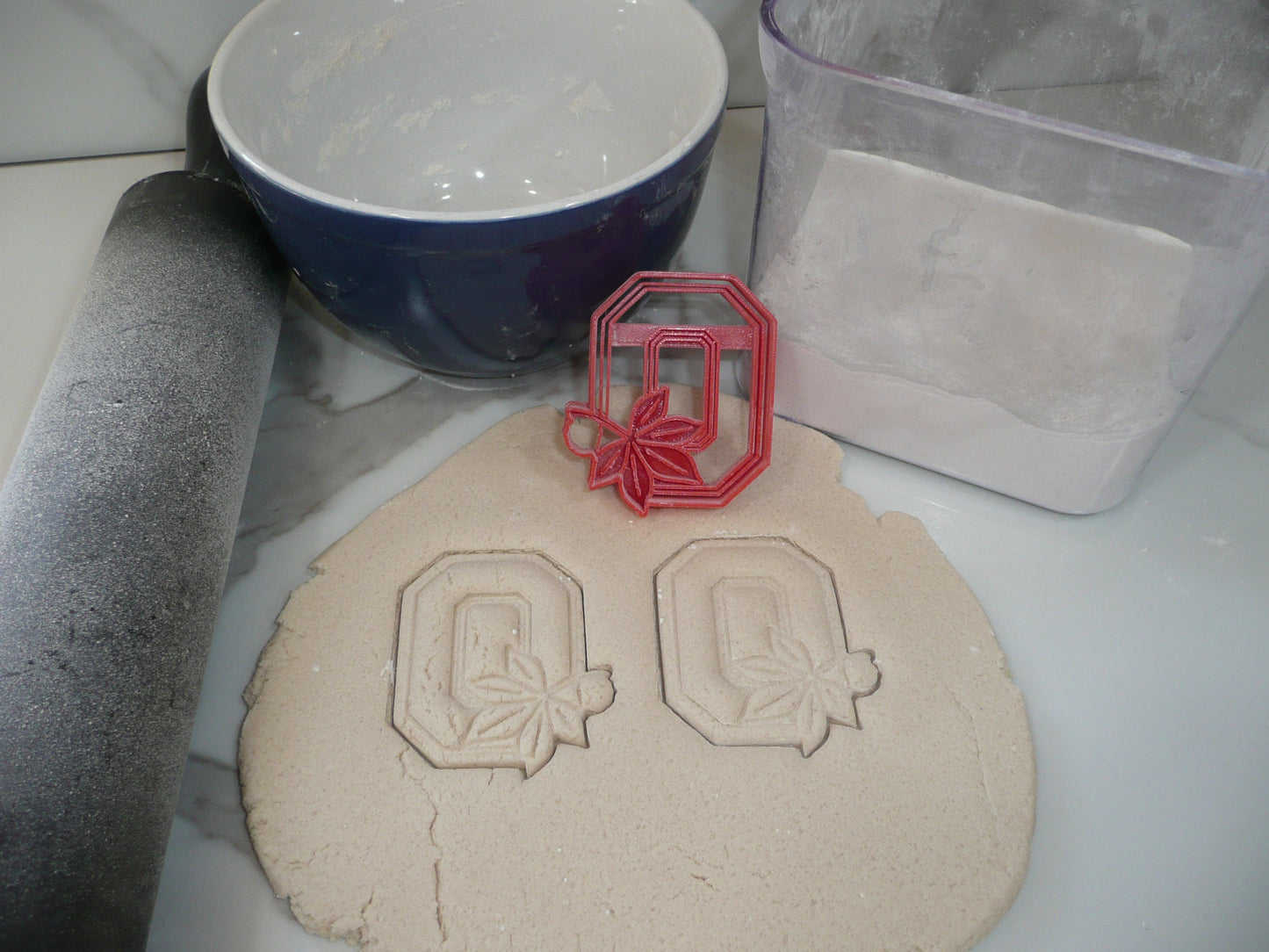 Ohio State O With Buckeye Leaves Cookie Cutter Made in USA PR5271